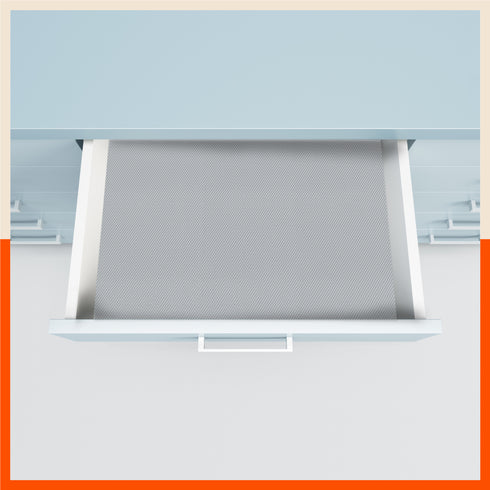 Vega Multipurpose Diamond Texture Shelf Liner | Light Grey (60 cm X 300 cm 380 GSM)